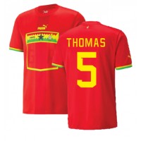 Camiseta Ghana Thomas Partey #5 Segunda Equipación Replica Mundial 2022 mangas cortas